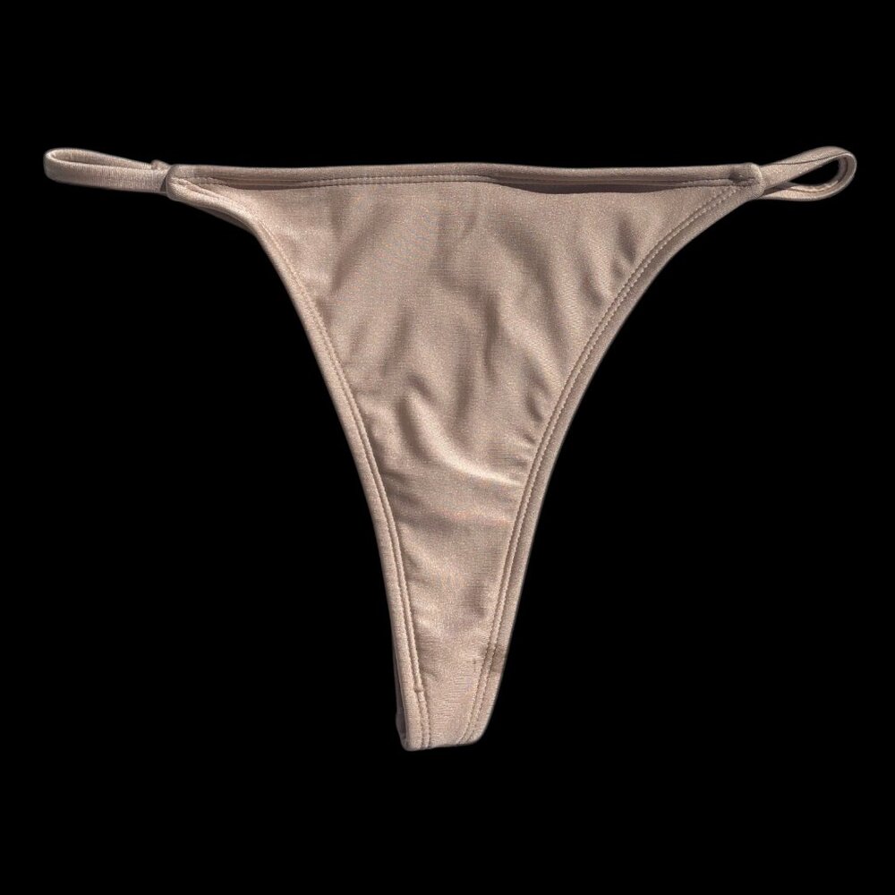 Shade & Shore Women’s Nude Minimal Thong Bikini Bottoms, S